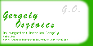 gergely osztoics business card